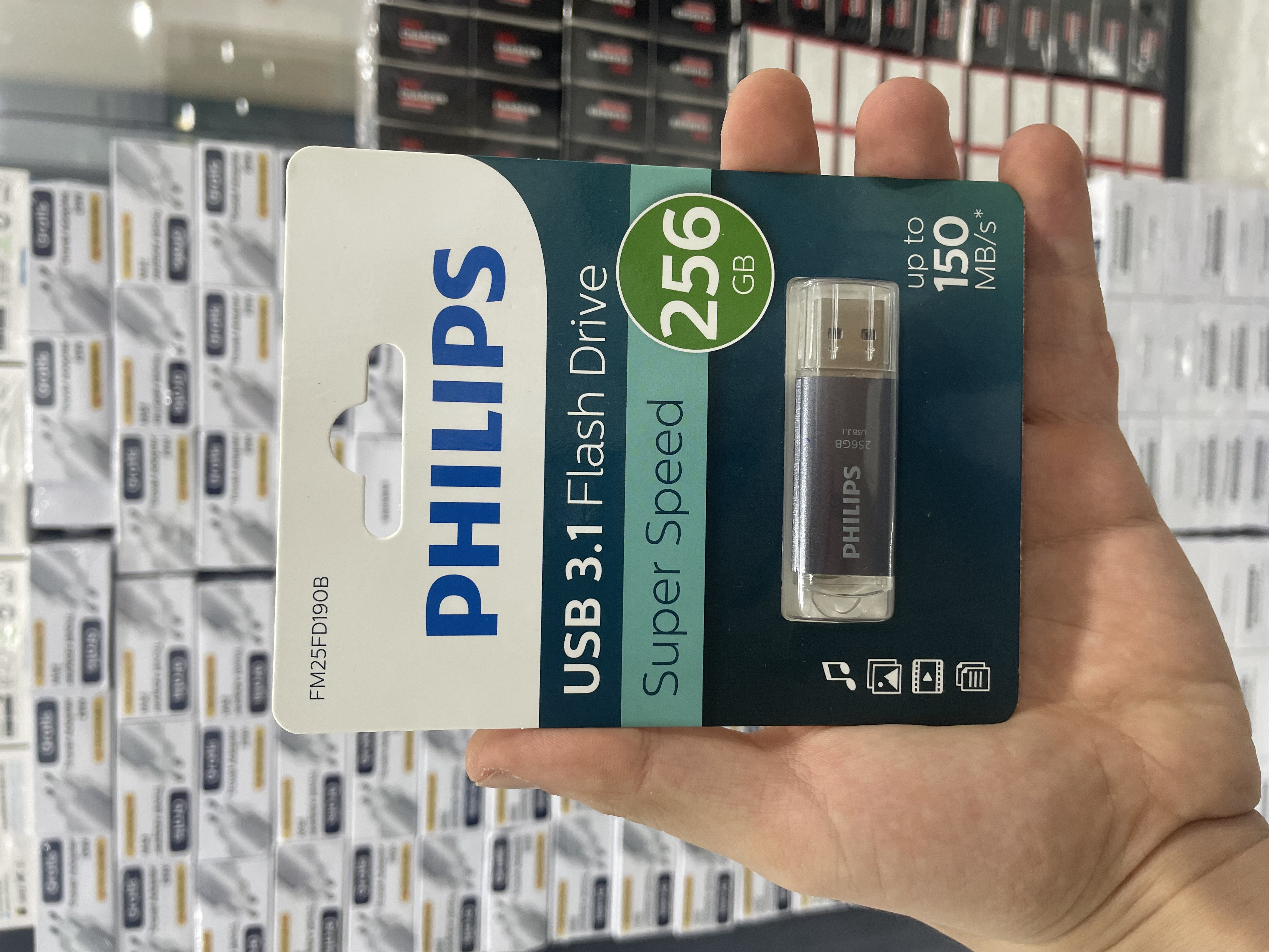 فلاش ديسك Philips 256GB USB 3.1 Flash Drive الأصلي (Super Speed) 💾⚡