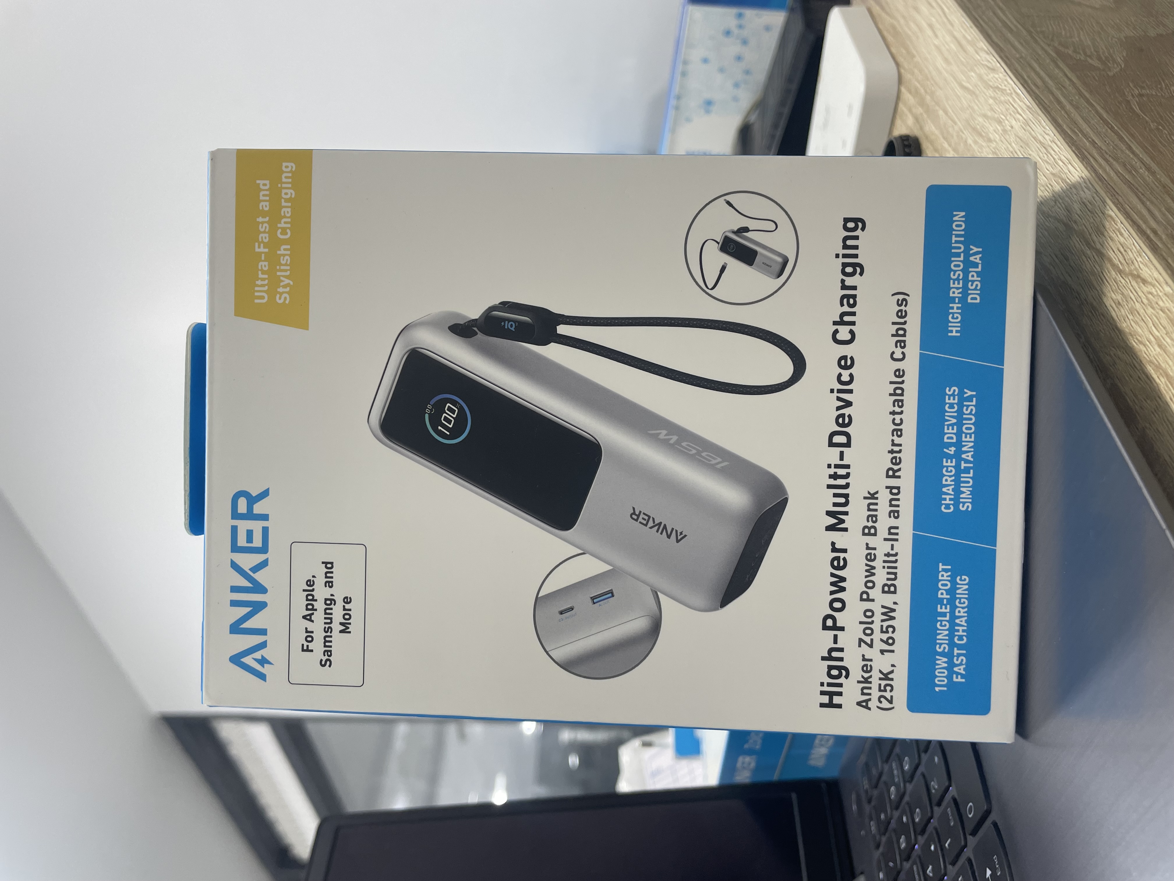 Power Bank Anker Zolo 25,000mAh 165W (Réf: A1695)
